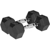 Gumuoti ketaus hanteliai HEX 2x4kg, REBEL ACTIVE