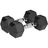 Gumuoti ketaus hanteliai HEX 2x7kg, REBEL ACTIVE