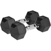 Gumuoti ketaus hanteliai HEX 2x8kg, REBEL ACTIVE