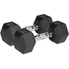 Gumuoti ketaus hanteliai HEX 2x9kg, REBEL ACTIVE