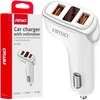 Automobilinis įkroviklis 2x USB-A + battery check 3.1A 12/24V AMiO-03887