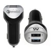 MACLEAN MCE157 Maclean MCE157 Automobilinis pakrovėjas max4,8A 2xUSB Qualcomm QC QC 3.0 plus 1,5m sidabrinis
