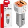 Automobilinis įkroviklis USB-A + USB-C 20W 12/24V AMiO-03882