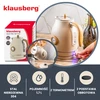 Klausberg Virdulys, Retro elektrinis virdulys su termometru, 1,7 l, kreminės spalvos, 304 nerūdijančio plieno