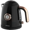 Virdulys, Elektrinis virdulys su termometru, nerūdijančio plieno, juodas, 1,0 l, 1200 W, Klausberg, kb-9017
