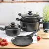 Garnki su marmurkową powłoką nieprzywieralną, komplektas 7 dalys klausberg