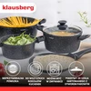 Garnki su marmurkową powłoką nieprzywieralną, komplektas 7 dalys klausberg