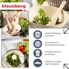 Keptuvė Marmurinė vok keptuvė 28 cm, kreminės spalvos, su dangčiu, klausberg KB-7991