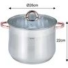 Puodas plieno su pokrywą, 13l, śr.28cm, klausberg, kb-7795