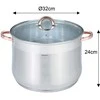 Puodas plieno su pokrywą, 18.7l, śr.32cm, klausberg, kb-7797