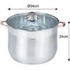 Puodas plieno su pokrywą, 22.4l, śr.34cm, klausberg, kb-7798
