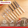 Rinkinys 8 dalių kepsnių ir barbekiu rinkinys, nerūdijantis plienas, mediena, Klausberg, kb-7976