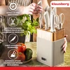 Rinkinys 8 dalių peilių rinkinys su akacijos blokeliu, nerūdijančio plieno, Klausberg, kb-7984