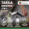 3 viename rotacinis būgninis tarka, pilka, su 3 keičiamais nerūdijančio plieno būgnais, Kinghoff, Kh-1959