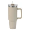 Puodelis Termosinis puodelis su šiaudeliu, smėlio spalvos, 1100 ml, nerūdijančio plieno, klausberg, kb-7944