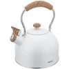 King Hoff Virdulys su gwizdkiem, 2,5l, balta, su drewnopodobną rączką, kinghoff