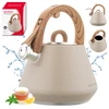 Virdulys plieno su gwizdkiem 2,5 l smėlio spalva, indukcija, klausberg kb-7950