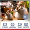 Virdulys plieno su gwizdkiem 2,5 l smėlio spalva, indukcija, klausberg kb-7950