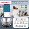 Virtuvinės svarstyklės Waga Svarstyklės Dietinės virtuvės svarstyklės su dubeniu, 1,8 l, „Bluetooth“, programėlė