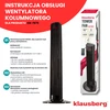 Wentylator Koloninis ventiliatorius, pastatomas, 91 cm, su nuotolinio valdymo pultu ir LED ekranu, Klausberg