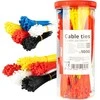 Plastikinių įvairiaspalvių kabelių raištelių rinkinys (1000 vnt. amio-04318)