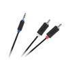 Cabletech kabelis 3.5 AUX - 2xRCA 1m