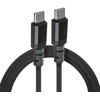 Maclean MCE492 2 x USB-C 100W laidas, palaikantis PD, duomenų perdavimas iki 10Gbps, 5A, , juodas, ilgis 2m