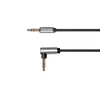 Kruger &amp; Matz Basic AUX - AUX 3.5mm spyruoklinis kabelis 1m Juodas