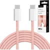 USB Type C – USB Type C laidas 60 W 1 m rožinis Kruger & Matz Basic