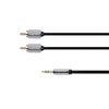 Kruger &amp; Matz AUX 3.5mm - 2x RCA kabelis 1.8m Juodas