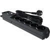 KEL Listwa zasilająca su bezpiecznikiem i układem przeciwprzepięciowym professional, 5 gniazd, 2 porty usb, ilgis 1,5m, 10a, 230v, 2300w, juoda
