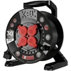 KEL Przedłużacz bębnowy extrem line, 4x2p+su, ip44, 16a, h07bq-f, 3×1,5, 30m, juoda