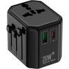 KEL Uniwersalny adapter sieciowy (eu, uk, us, au), szybkie ładowanie pd20w+qc