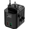 KEL Uniwersalny adapter sieciowy (eu, uk, us, au), szybkie ładowanie pd20w+qc