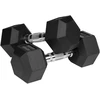 Hantle Guma dengti ketaus hanteliai HEX 2x7,5kg REBEL ACTIVE