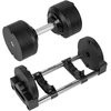 Ketaus reguliuojamo svorio automatinis hantelis, 36 kg, 1kg žingsniai, REBEL ACTIVE