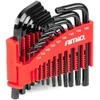 HEX ir TORX imbus raktų rinkinys CRV, juodas, 22 vnt., AMIO-04297
