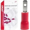 Izoliuoti plokščii kištukai 2.8mm 0.5-1.5mm2 10a 10 vnt. amio-03064