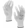 Lahti Pro Rękawice PU pirštinės, pirštams nelaidios, baltos l231108p, kartonas, "8", ce, Lahti