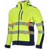 Lahti Pro Striukė Didelio matomumo softshell striukė, geltona ir mėlyna, „2xl“, CE, Lahti