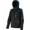 Kurtka Striukė Moteriška softshell striukė su gobtuvu, juoda ir turkio spalvos, "s", ce,lahti