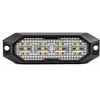Plokščia LED įspėjamoji blykstės lempa, oranžinė, 4x3W, R65 R10, 12V/24V, IP6K9K AMIO-03929