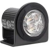 Apvali oranžinė LED įspėjamoji lempa R65 12V / 24V 12W AMIO-04864