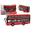 Žaislinis akumuliatorinis dviaukštis autobusas Lean Toys, raudonas
