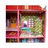 Lean Toys Willa Duży Domek Dla Lalek 6 Pokoi Meble Priedai 128 el.