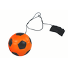 Lean Toys Oranžinis 6 cm PU futbolo kamuolys su guma