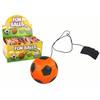 Lean Toys Oranžinis 6 cm PU futbolo kamuolys su guma
