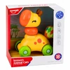 Lean Toys Interactive Sensory Toy Giraffe Car For Toddlers Geltona
