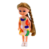 Lean Toys Mini lėlė su ilgais plaukais ir suknele, 15 cm