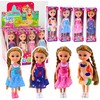 Lean Toys Mini lėlė su ilgais plaukais ir suknele, 15 cm